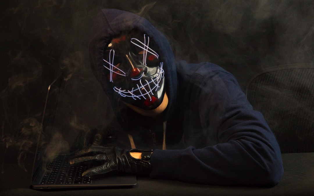 A man with a mask